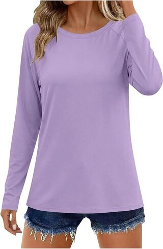 Womens UPF 50+ Sun Pullover Shirt Long Sleeve Fishing Hiking Hooded UV Sun Protection Shirts Lightweight Quick Dry Top in Saudi Arabia