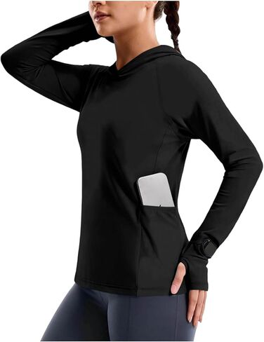 Womens UPF 50+ Sun Protection Hoodie Shirt Long Sleeve Fishing Hiking Outdoor UV Shirt Quick Dry Hoodies with Pockets in Saudi Arabia