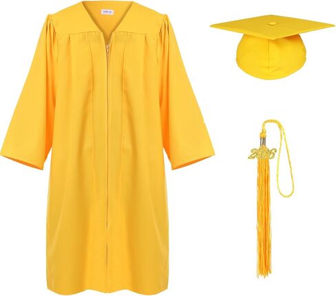 Unisex Adult Matte Graduation Cap and Gown Tassel Set in Kuwait