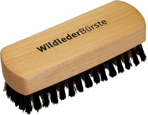 Redecker Rubber Crepe Suede Brush with Waxed Beechwood Handle, Safely Cleans Nubuck Leather, 5-Inches Long in Saudi Arabia