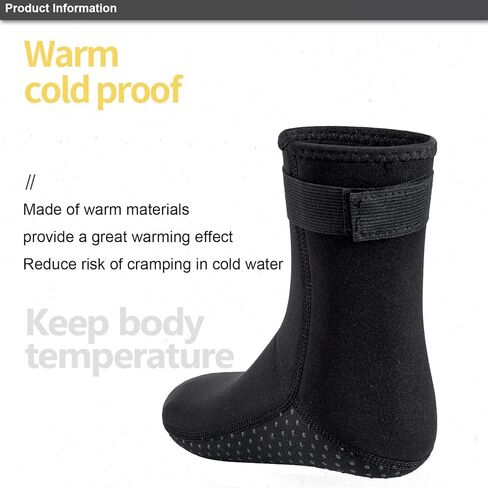 3mm Neoprene Socks Water Socks Dive Boots Diving Gear Surf Booties Wetsuit Booties Waterproof Foot Covers for Swimming in Kuwait
