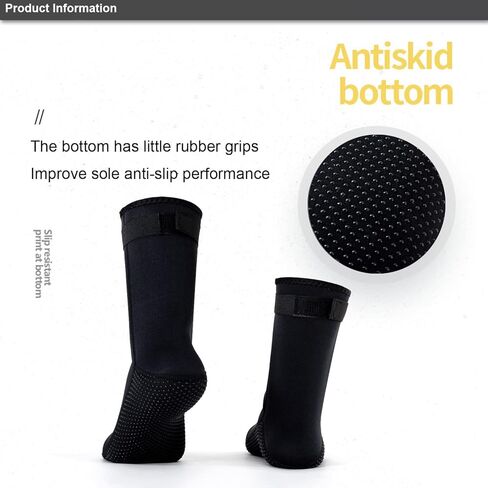 3mm Neoprene Socks Water Socks Dive Boots Diving Gear Surf Booties Wetsuit Booties Waterproof Foot Covers for Swimming in Kuwait