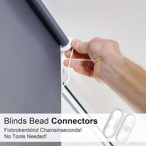 30pcs Bead Connector for Blinds, 4.5mm Bead Chain Connectors, Transparent Blind Chain Connector, Roller Shade Parts for Window Blind Pull Chains Replacement & Repair in Saudi Arabia