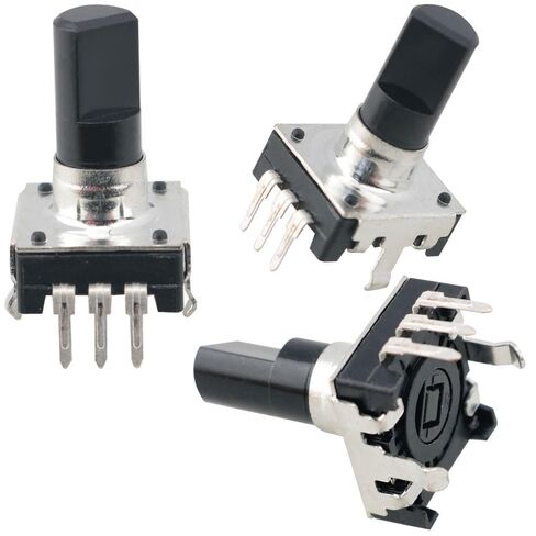 10PCS EC12 Audio Encoder 24 Pulse 360 Degree Rotary Digital Pulse Encoder Shank Length 15mm/0.59inch Without Switch EC12 Rotary Encoder for Robotics Camera Lens Computer Input Devices in Saudi Arabia