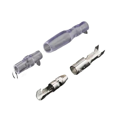 fengpeng 25/50/100sets 4mm Diameter Female+Male+Shell Cold Pressed Crimping Terminal Bullet Automotive Wire Connector(25Sets (100pcs)) in Kuwait