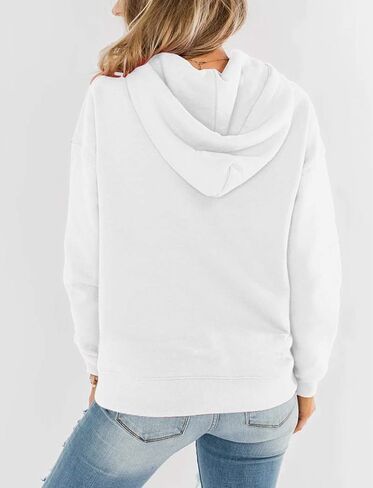 ORANDESIGNE Women's Casual Color Block/Solid Hoodies Long Sleeve Pullover Tops Loose Lightweight Sweatshirt with Pocket in Saudi Arabia
