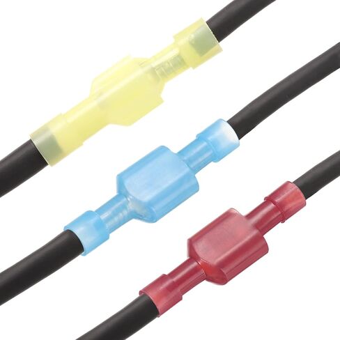 MECCANIXITY 150 قطعة موصل بأسمائها الحقيقية ذكر، 16-14 AWG نايلون قطع سريع سلك موصل تجعيد طرفية معزولة للسيارات البحرية، أزرق in Saudi Arabia