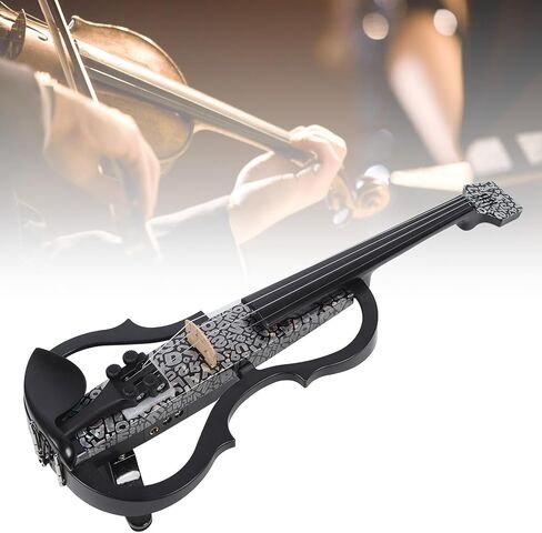 Eujgoov Electric Violin Carbon Fiber Professional Silent Fiddle with Pickup Effortless Tuning Comfortable Playing for Teenagers Stage in Saudi Arabia