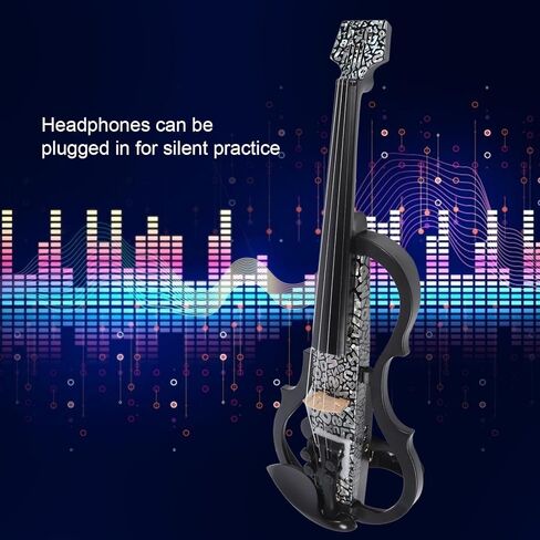 Eujgoov Electric Violin Carbon Fiber Professional Silent Fiddle with Pickup Effortless Tuning Comfortable Playing for Teenagers Stage in Saudi Arabia