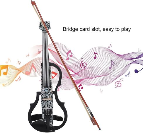 Eujgoov Electric Violin Carbon Fiber Professional Silent Fiddle with Pickup Effortless Tuning Comfortable Playing for Teenagers Stage in Saudi Arabia