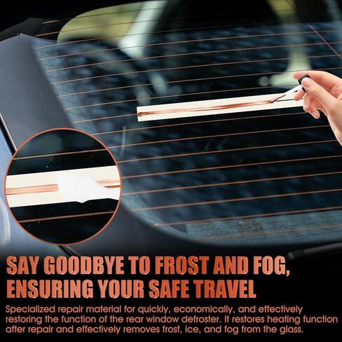 Conductive Paint, Copper Conductive Paint, Copper paint With Masking Tape and Scraper High Conductivity, Used to Repair Various Types of Damage to Automotive Rear Window Defroster Grilles, 0.33 oz in Kuwait