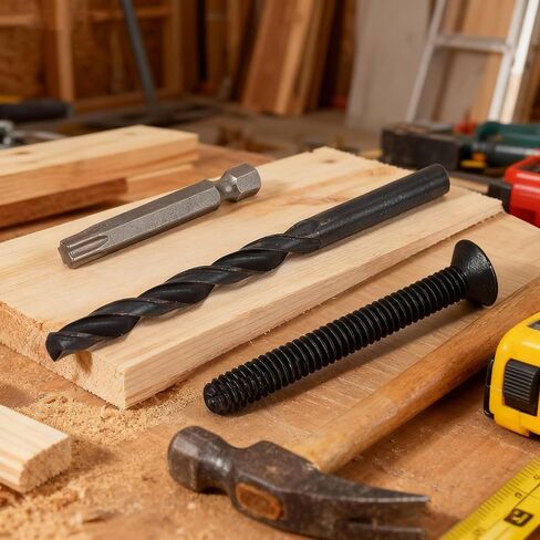 1/4-20 x 2-1/2" Trailer Deck Screws (100 Pack) | T30 Torx Star Drive for Wood to Metal | Flat Head, Self Tapping Floorboard Screws in Kuwait