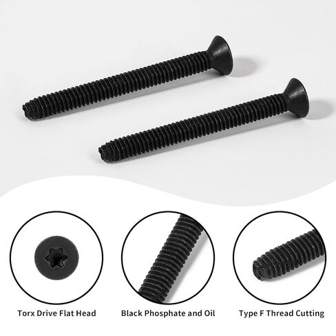 1/4-20 x 2-1/2" Trailer Deck Screws (100 Pack) | T30 Torx Star Drive for Wood to Metal | Flat Head, Self Tapping Floorboard Screws in Kuwait