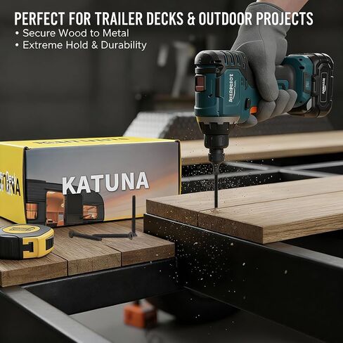 1/4-20 x 2-1/2" Trailer Deck Screws (100 Pack) | T30 Torx Star Drive for Wood to Metal | Flat Head, Self Tapping Floorboard Screws in Kuwait