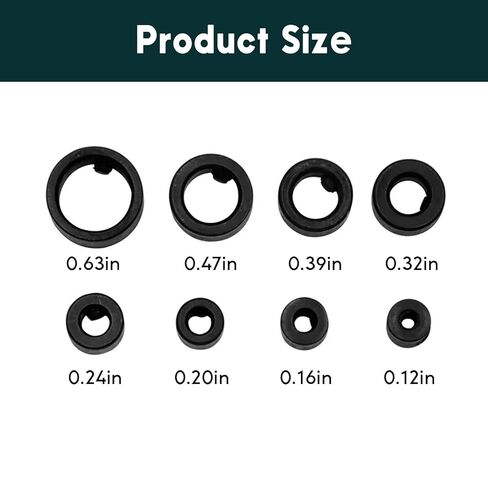 8PCS Drill Bit Depth Stop Collars Set 3–16mm with Hex Wrench Positioning Rings for Accurate Drilling Repair and Workshop in Saudi Arabia