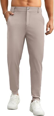 Askdeer Men's Golf Pants Casual Slim Fit Joggers Stretch Sweatpants Yoga Running Dress Work Pants with 5 Pockets in Saudi Arabia
