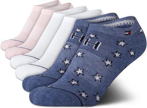 Tommy Hilfiger Unisex Kids' Athletic Socks – Cotton Blend Low Cut Ankle Socks (Boys/Girls, 6 Pack) in Saudi Arabia