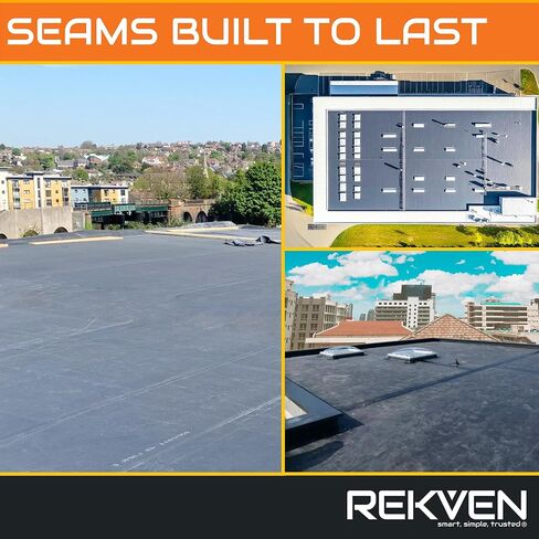 طقم شريط التماس المطاطي EPDM - 30 قدم × 6 بوصة - شريط بوتيل مزدوج الجوانب - لاصق ذاتي أسود لإصلاحات ختم ربط البطانة - يعمل مع EPDM TPO Hypalon والأغشية الأخرى in Kuwait