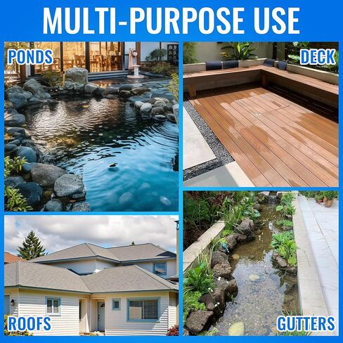 شريط التماس بطانة البركة 4 × 40 بوصة - شريط لاصق بوتيل مزدوج الجوانب لبطانات EPDM، رقعة إصلاح مقاومة للماء للبرك وبرك الأسماك وميزات المياه والمناظر الطبيعية الخارجية (أسود) in Kuwait