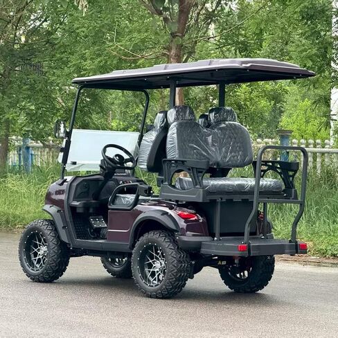 عربة جولف كهربائية LANGWEI ذات 4 مقاعد، مركبة جولف بمحرك طويلة المدى للبالغين لملاعب الجولف والترفيهية والزراعية والتجارية in Kuwait