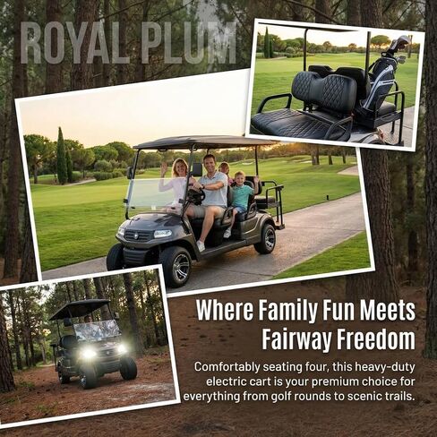 عربة جولف كهربائية LANGWEI ذات 4 مقاعد، مركبة جولف بمحرك طويلة المدى للبالغين لملاعب الجولف والترفيهية والزراعية والتجارية in Kuwait