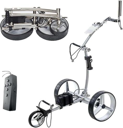 Foldable Electric Golf Trolley, Portable Golf Cart with Remote Control, Golf Bag Cart 3 Wheels, 30° Climbing Ability in Saudi Arabia