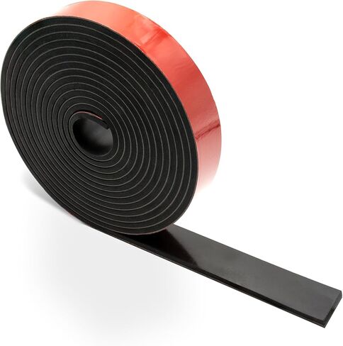 شرائط مطاط النيوبرين بسمك 1/8 بوصة ولفائف مطاطية صلبة، ورقة للحشية التي تصنعها بنفسك، والمستودع، والوسادات، والأختام، وتجريد الطقس، والأرضيات (عرض 1 بوصة، وطول 12 قدمًا) مع دعم لاصق in Kuwait