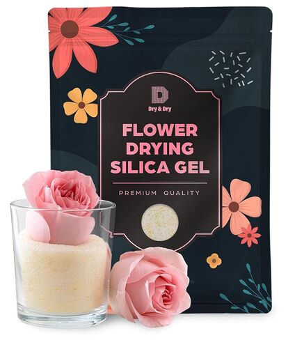 Dry & Dry (NET 3 LBS) Newly Developed Silica Gel Flower Drying - Ultra Premium Silica Gel for Drying Flowers Silica Gel Flower Drying(1 Bag of 3 LBS Reusable) in Saudi Arabia