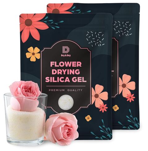 Dry & Dry (NET 3 LBS) Newly Developed Silica Gel Flower Drying - Ultra Premium Silica Gel for Drying Flowers Silica Gel Flower Drying(1 Bag of 3 LBS Reusable) in Saudi Arabia