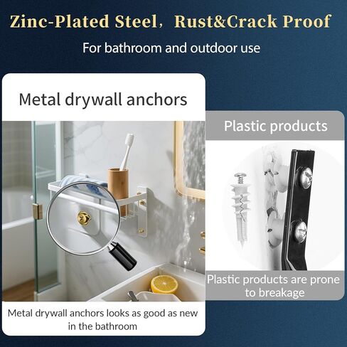 70 Pcs Self Drilling Drywall Anchors with Screws Kit, 2 Sizes Heavy Duty Metal Expansion Anchors for Drywall- 1.18in & 1.57in, No Pre-Drill No Holes, for Picture Frames, Mirror, Shelves in Saudi Arabia