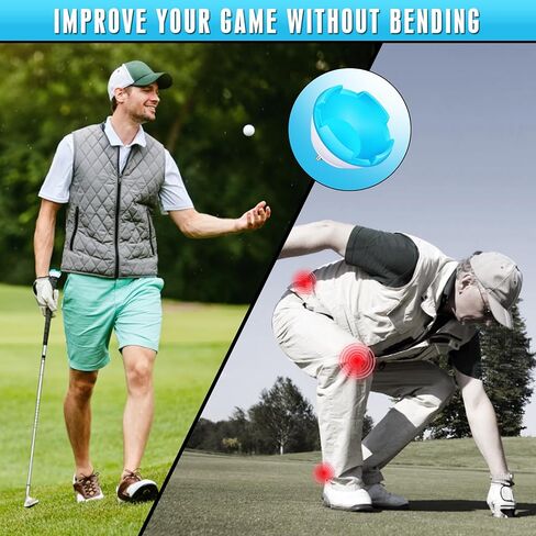 CHAMPKEY 4-Claw Pressure Golf Ball Grabber 2 Pack - مسترد كرة جولف ممتاز للمضرب - الجزء العلوي من منتقي كرة الجولف المطاطي - فقط من أجل مقابض نهاية الفتحة (غير مناسبة لمقابض نهاية الفتحة المعدنية) in Kuwait