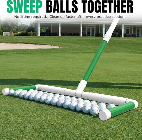 مكنسة كرة جولف محمولة - تصميم قائم بذاته لا ينحني، مجمع كرات PVC معياري، بديل علوي للمنتقي للجولف وكرة البيسبول وكرة الريشة in Kuwait