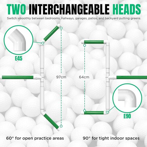 مكنسة كرة جولف محمولة - تصميم قائم بذاته لا ينحني، مجمع كرات PVC معياري، بديل علوي للمنتقي للجولف وكرة البيسبول وكرة الريشة in Kuwait
