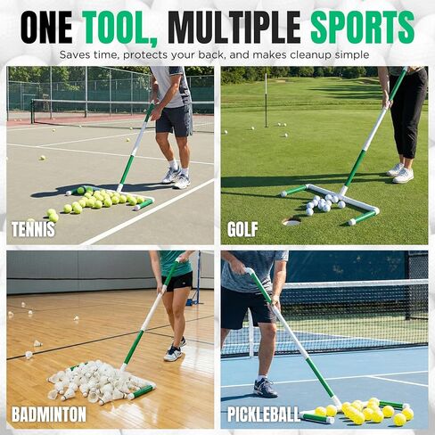 مكنسة كرة جولف محمولة - تصميم قائم بذاته لا ينحني، مجمع كرات PVC معياري، بديل علوي للمنتقي للجولف وكرة البيسبول وكرة الريشة in Kuwait