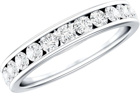 Certified Lab Grown Diamond Wedding Band, Ef-Vs Quality, Channel Set Diamond Full Eternity Ring - Ready To Gift in Saudi Arabia