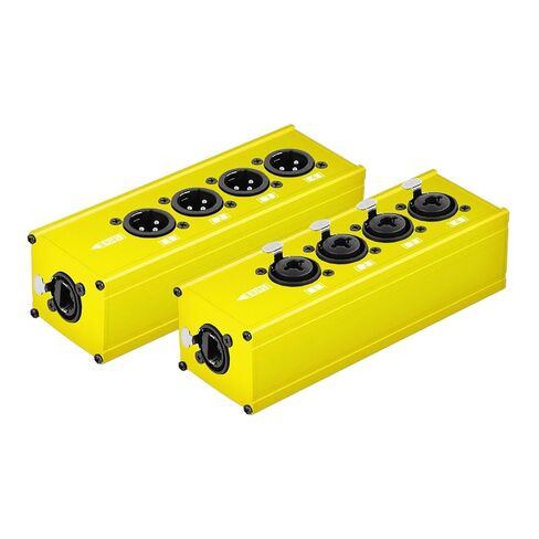 4 قناة 3 دبوس متعدد الشبكات XLR الكابل الانهيار XLR الذكور و XLR 6.35 1/4 "TRS ستيريو أنثى على RJ45 Ethercon كابل الموسع لإضاءة المرحلة وتسجيل الاستوديو (الأصفر ، XLR M - XLR/6.35 F) in Kuwait