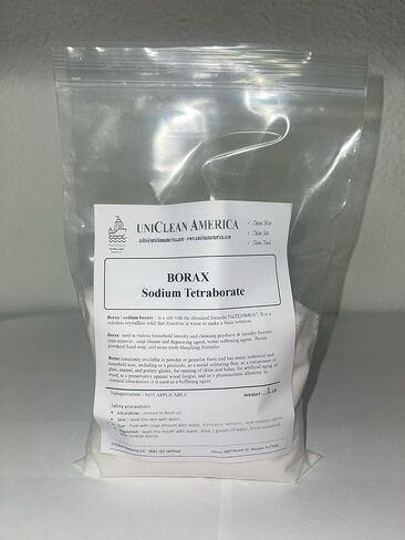 Borax I Sodium Borate I Sodium TETRABORATE I 5 MOL Highly Concentrate Pure 99.9% I Cleaning Booster - Stain Remover I Made in USA I Weight : 2LB in Saudi Arabia