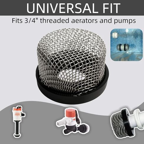 Stainless Steel Mesh Strainer ¾ Inch -14, Aerator Screen Filter for Livewell Pumps, MA-023 Screw-on Strainer, Compatible with HVAC Drain, Industrial & Garden Applications, 1 Pack in Saudi Arabia