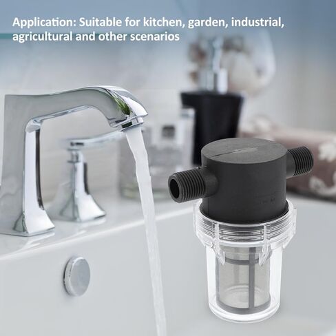PRETYZOOM Water Pump Strainer Filter 1/4 Inch Male Thread Inline Mesh Water Pre-Filter with Wrench for Home Pipe Filtration and Debris Protection in Kuwait