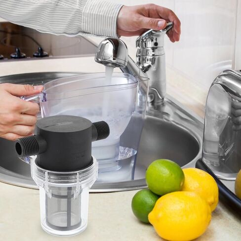 PRETYZOOM Water Pump Strainer Filter 1/4 Inch Male Thread Inline Mesh Water Pre-Filter with Wrench for Home Pipe Filtration and Debris Protection in Kuwait