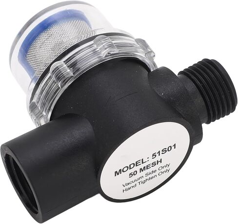 1/2 Inch Inline Filter, 50 Mesh Screen High Strength Durable Plastic ABS Metal Construction, Water Strainer, Oil System Pipeline Compatible, for Ship Yacht Boaters, RV Owners, Mari in Saudi Arabia