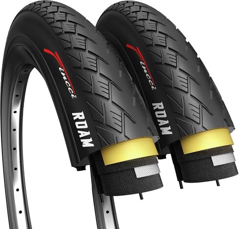Fincci Pair 700x38c Foldable Bike Tires Roam, 40-622, with 1mm Antipuncture Protection – Ideal for Electric, Road, Mountain, MTB, and Hybrid Bikes (Pack of 2) in Kuwait