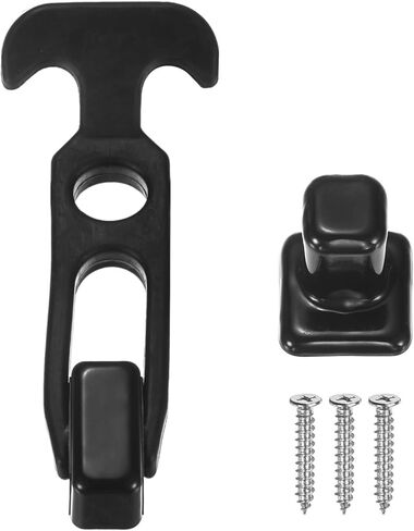 1-Pack T-Handle Rubber Flexible Draw Latches,3.9"Flexible Draw Latches Flexible T-Handle Hasp Rubber with Screws for Toolbox/Golf Cart/Vehicle Engine/Cooler/Hood[Black] in Kuwait