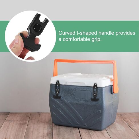 1-Pack T-Handle Rubber Flexible Draw Latches,3.9"Flexible Draw Latches Flexible T-Handle Hasp Rubber with Screws for Toolbox/Golf Cart/Vehicle Engine/Cooler/Hood[Black] in Kuwait