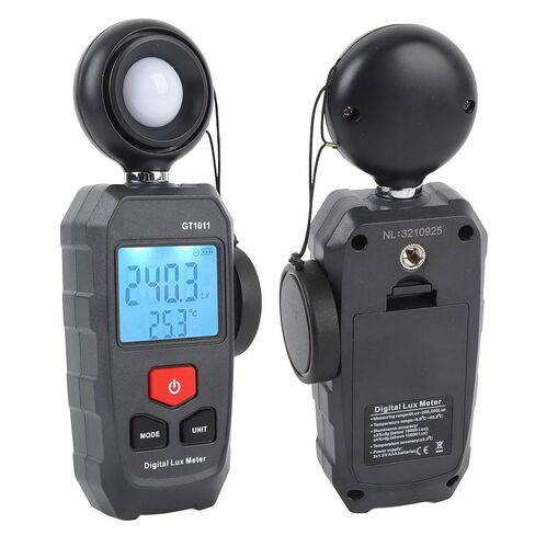 Digital Illuminometer LCD Display 200000Lx Auto Range LU FC Unit Data Storage Luxmeter Light Meter in Saudi Arabia