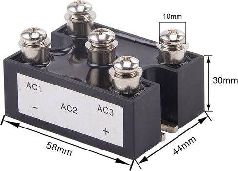 1pcs Power 100A AMP 1600V Volt Bridge Rectifier diode Three Phase Fast Recovery Rectifier diode 3PH M50100TB1600 in Saudi Arabia