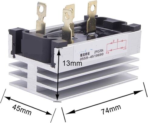 1pcs 10A 20A ZPQ10A SQL20A Generator Diode Bridge Rectifier Kit Single Three Phase for Generator Iron Pin Rectifier SQL10A(2 pcs SQL10A 3 Phase) in Saudi Arabia