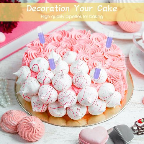 100Pcs 4Ml Cupcakes Pipettes, Clear Transfer Liquid Pipettes Dropper, Plastic Pipette Kitchen Supplies, Injector Mini Pipet for Chocolate Strawberries Cupcakes Mini Cakes Waffles in Saudi Arabia