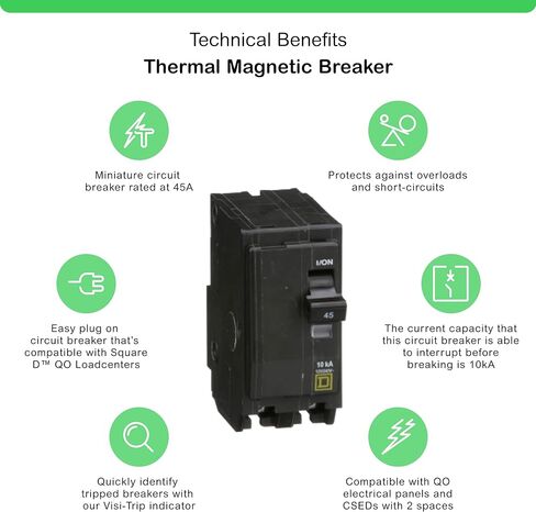 Square D by Schneider Electric Square D - QO245CP QO 45-Amp Two-Pole Circuit Breaker in Saudi Arabia