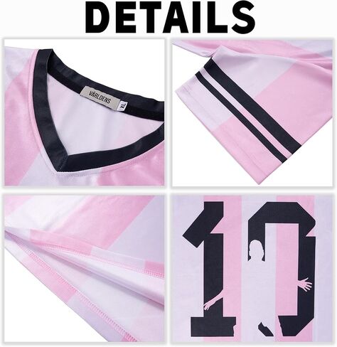 Argentina Jersey Women Pink Oversized Soccer Y2K Number V Neck Short Sleeve Streetwear Jersey Top in Saudi Arabia